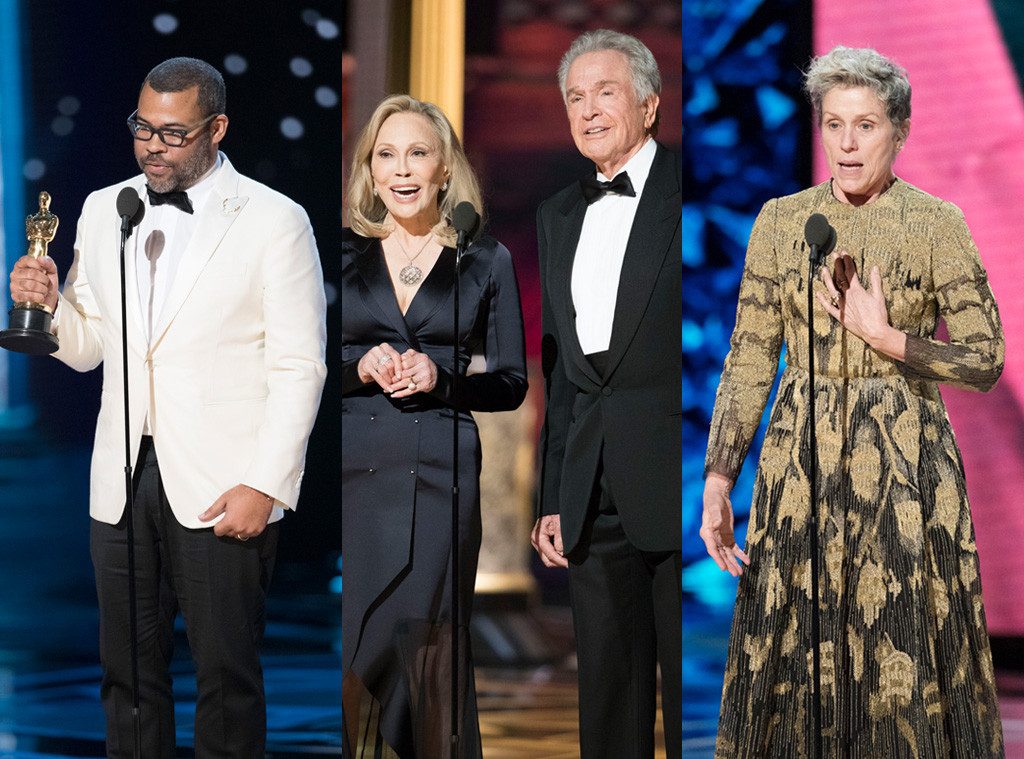 Jordan Peele, Faye Dunaway, Warren Beatty, Frances McDormand, 2018 Oscars
