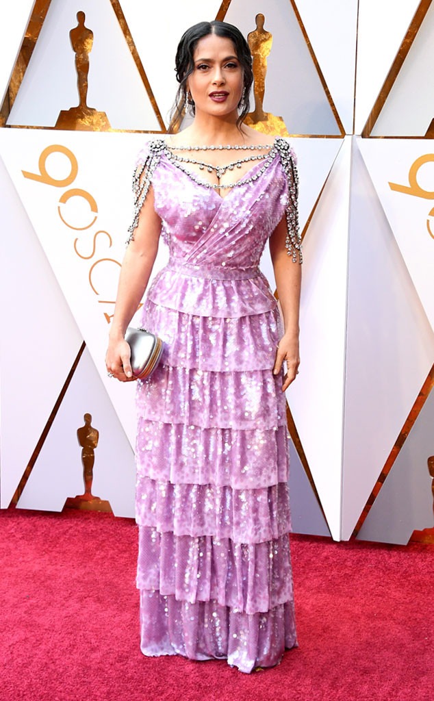 Salma Hayek, 2018 Oscars, Red Carpet Fashions