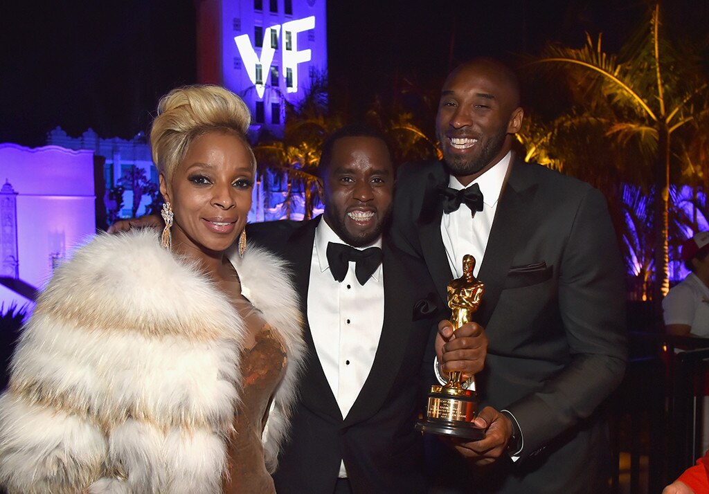 Mary J. Blige, Sean Diddy Combs & Kobe Bryant from Oscars 2018 Party