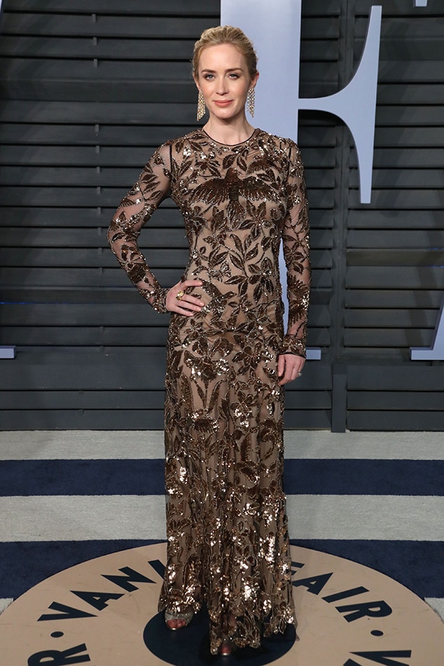 Emily Blunt From 2018 Vanity Fair Oscars After Party E News 