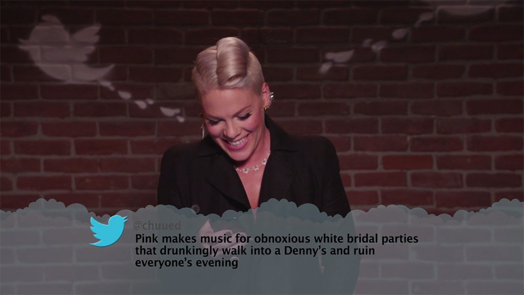 Pink From Celebrity Mean Tweets From Jimmy Kimmel Live E News