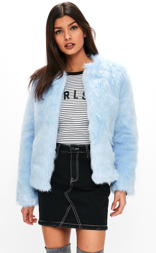 Baby Blue from Colorful Faux Fur Jackets Under $100 | E! News