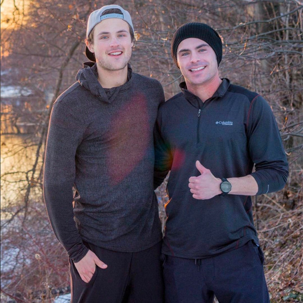 Zac Efron Is Brother Dylan's No. 1 Fan at the Boston Marathon