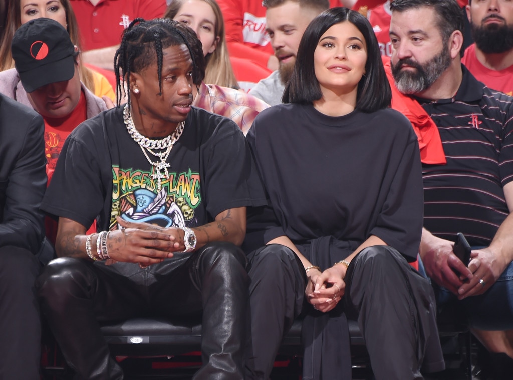 Travis Scott, Kylie Jenner, Minnesota Timberwolves vs Houston Rockets Game