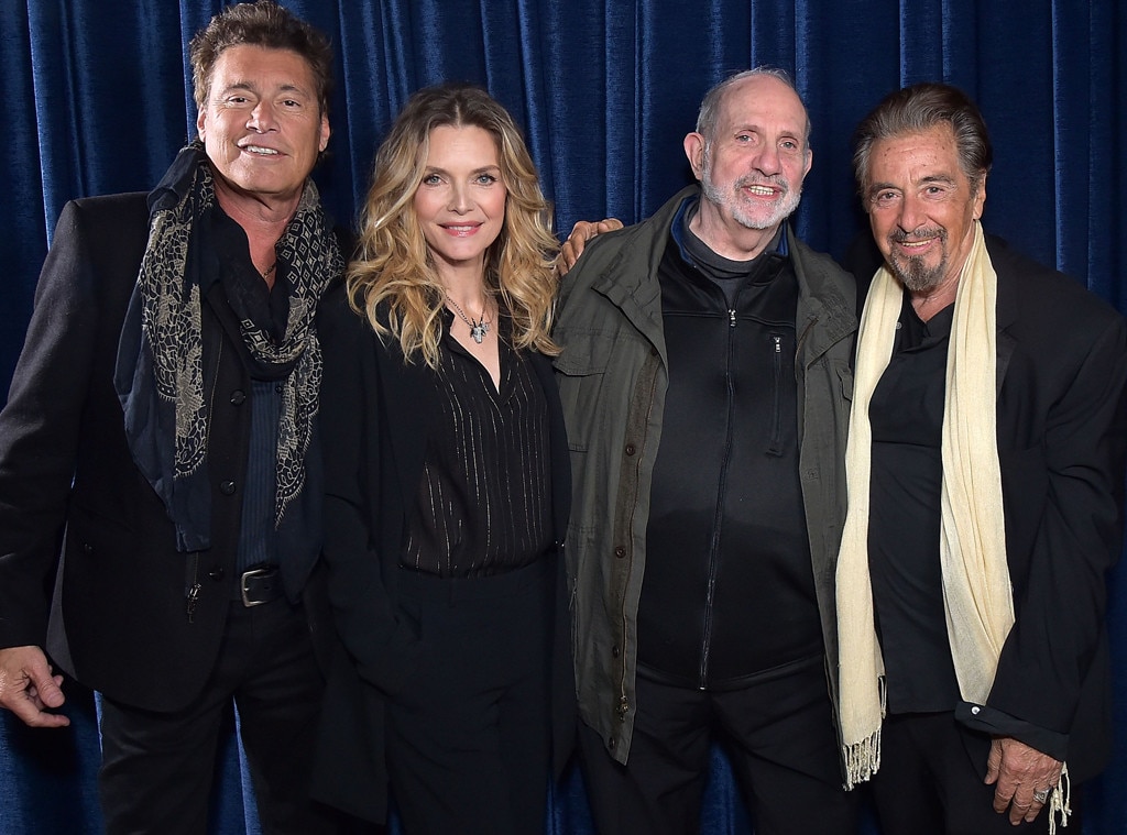 Steven Bauer, Michelle Pfeiffer, Brian De Palma & Al Pacino from