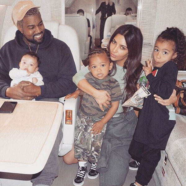 Kim Kardashian Shares a Rare Photo of Herself With All Three Kids and Kanye West