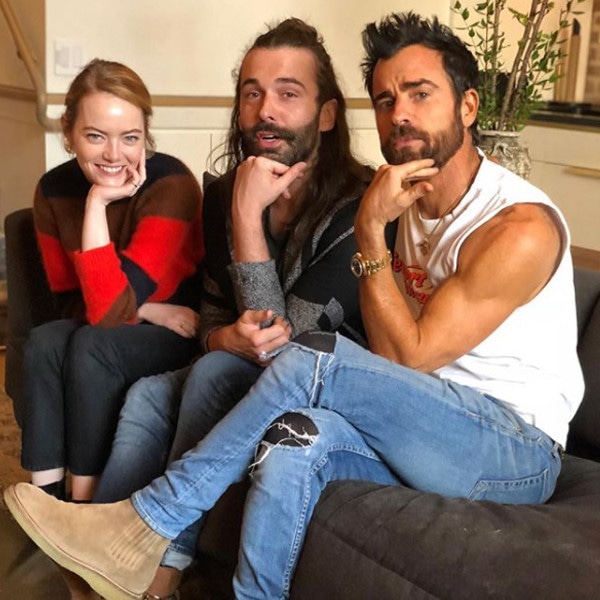 Jonathan Van Ness, Justin Theroux, Emma Stone 