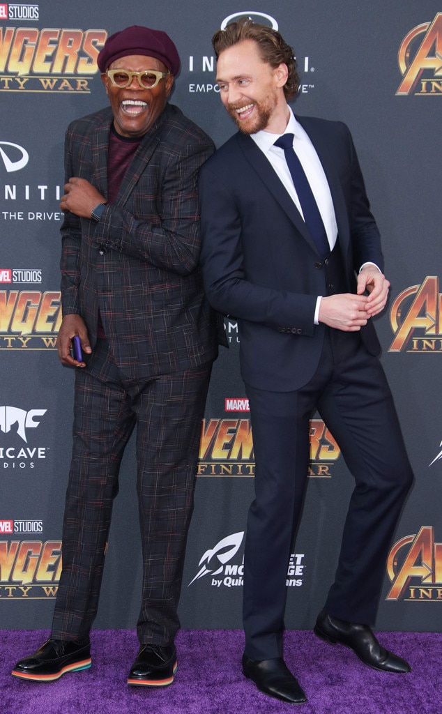 Samuel L Jackson, Tom Hiddleston, Avengers: Infinity War World Premiere