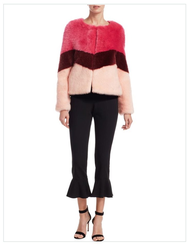 ESC: Saturday Savings Market, Colorblock Faux Fur