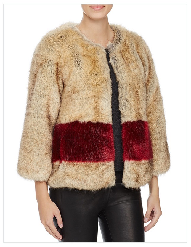 ESC: Saturday Savings Market, Colorblock Faux Fur
