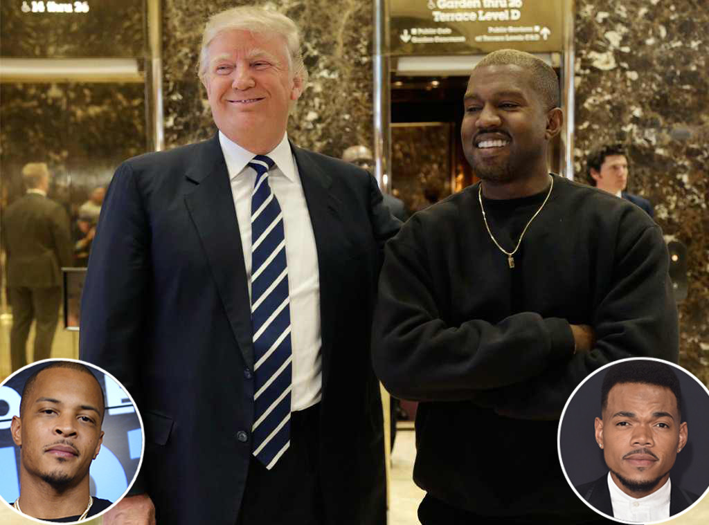 Donald Trump, Kanye West, Chance the Rapper, T.I. 