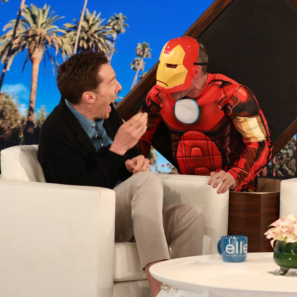 Ellen DeGeneres Scares Benedict Cumberbatch—With Iron Man's Help