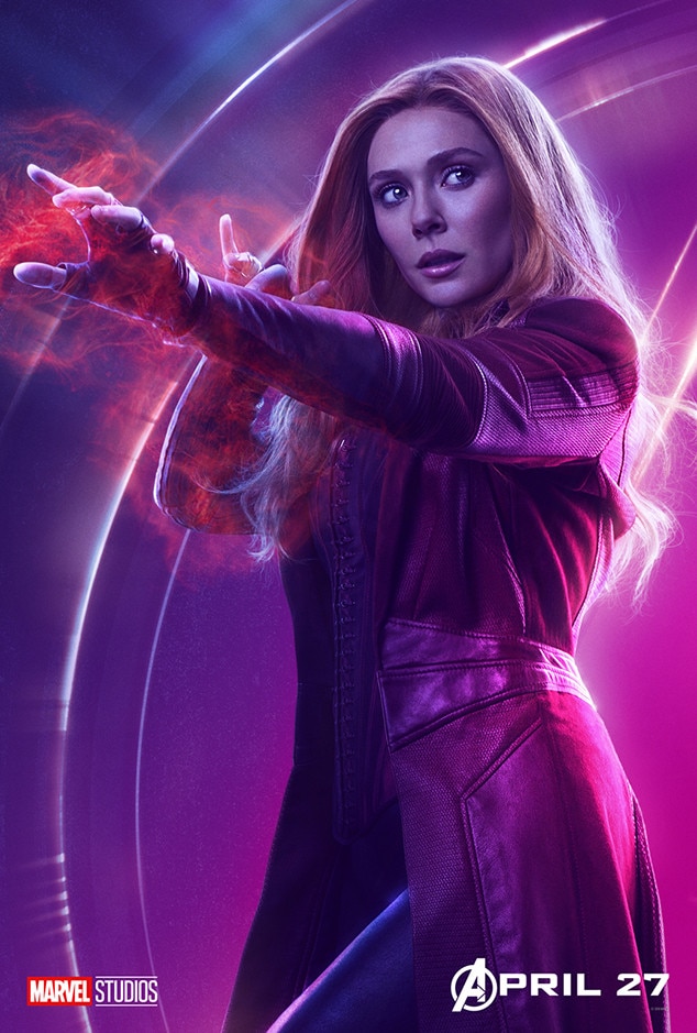 Elizabeth Olsen As Scarlet Witch Wanda Maximoff From Avengers Infinity War Character Posters 8513