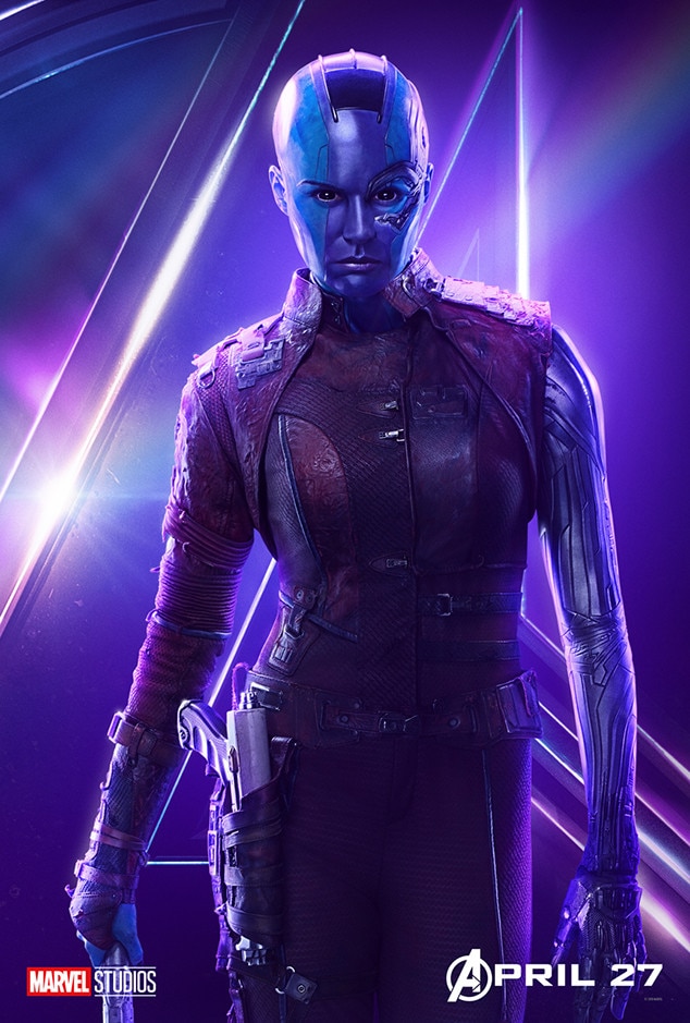 Karen Gillan as Nebula from Avengers Infinity War Character Posters