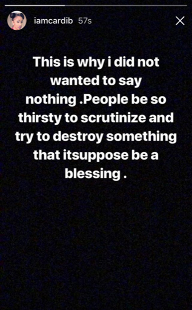 Cardi B Reveals Why She Kept Her Pregnancy A Secret E Online