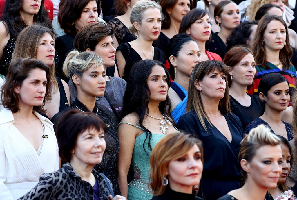  Sofia Boutella, Salma Hayek, Patty Jenkins, Protest, Cannes Film Festival 2018
