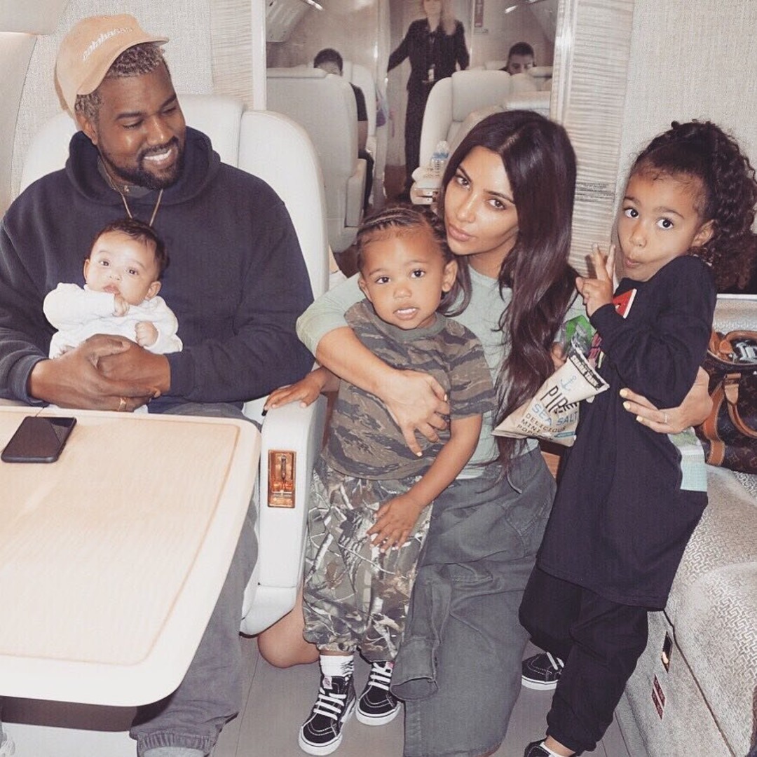 Kim Kardashian, Kanye West, Chicago West, North West, Saint West