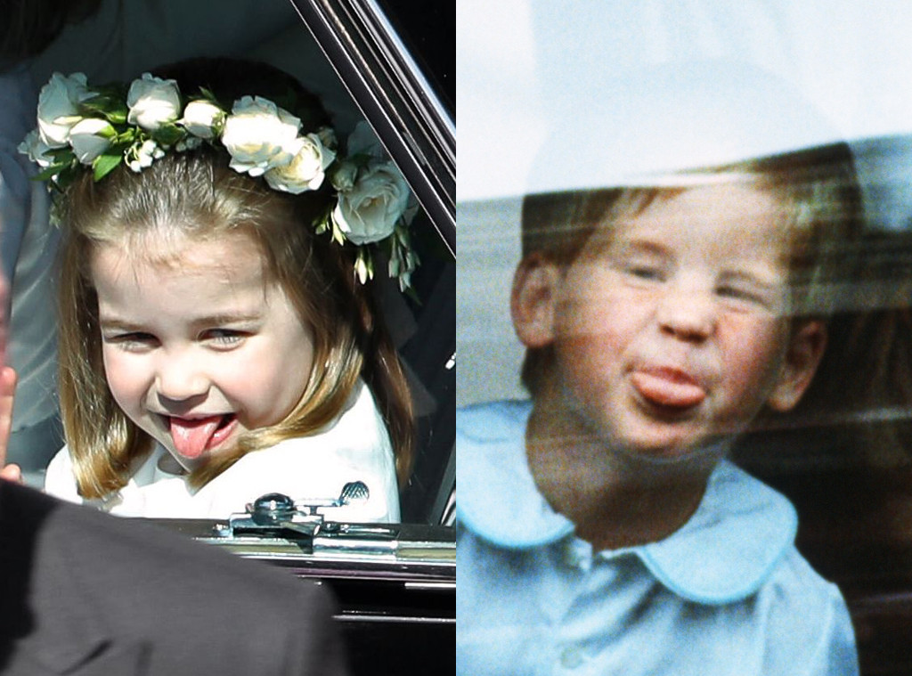 Princess Charlotte, Prince Harry, Sticking Tongue Out, Royal Wedding