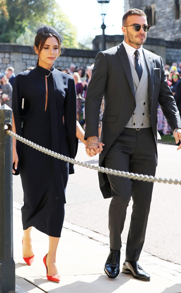 Victoria Beckham Turns Heads in Navy Dress at Royal Wedding | E! News UK