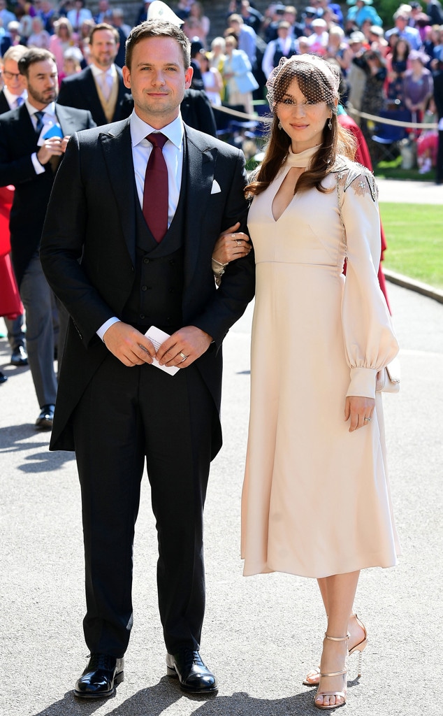 Patrick J. Adams, Troian Bellisario, Royal Wedding Arrivals