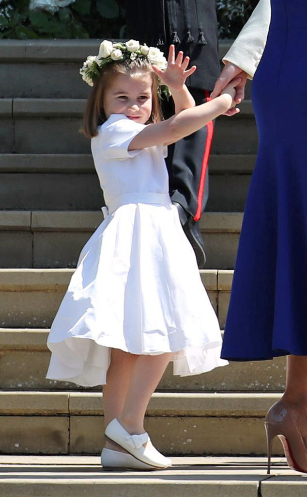 Princess Charlotte Waves from Prince Harry and Meghan Markle's Royal ...