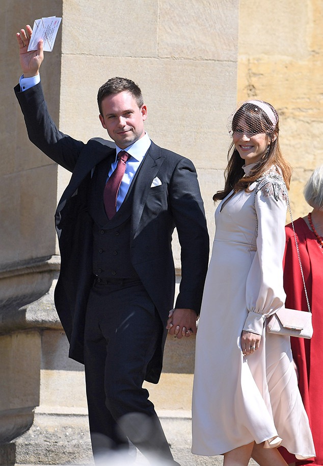 Patrick J. Adams, Troian Bellisario Arrive at the Royal Wedding | E! News