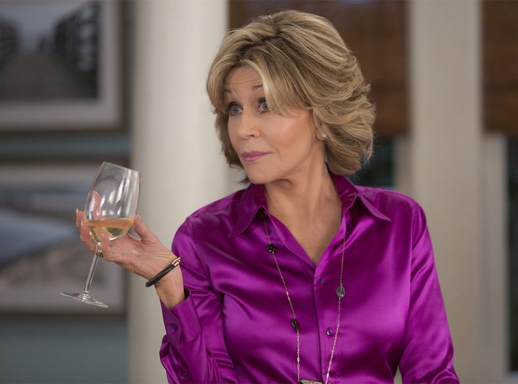 Grace Hanson on Grace and Frankie from TV Characters Who Love Wine | E ...