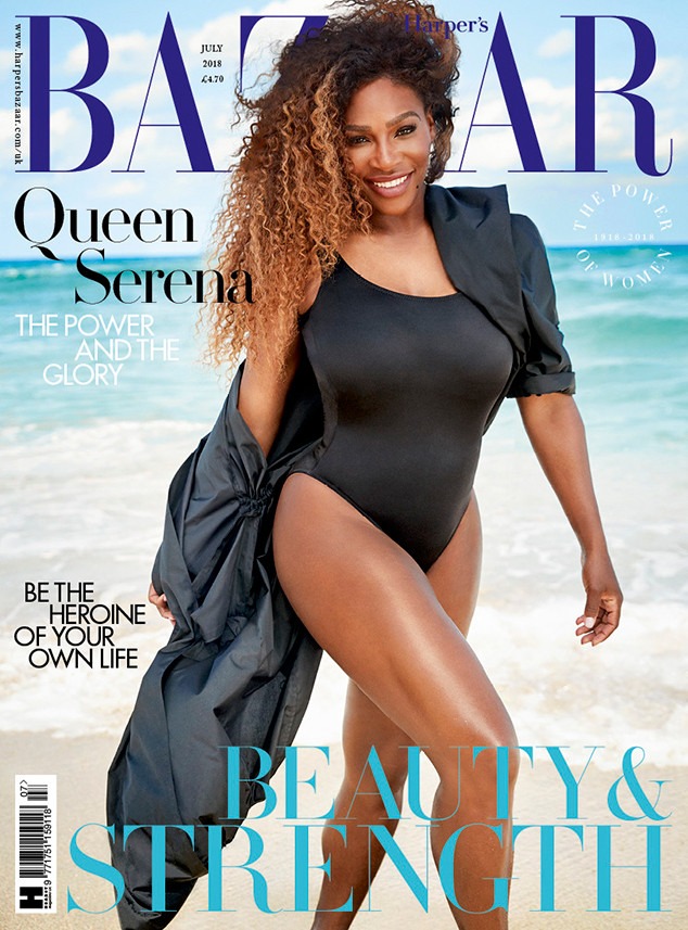 Serena Williams, Swimsuit, Harper's Bazaar U.K., Juy 2018