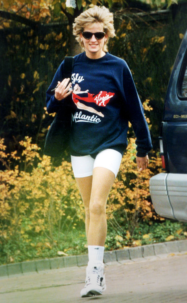 Did Princess Diana Start The Cycling Shorts Trend Kim K Loves E