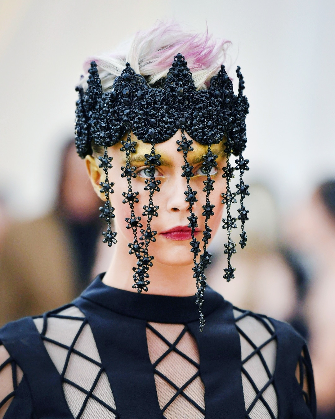 #2 - Cara Delevingne from Met Gala 2018: The Best Headpieces of the