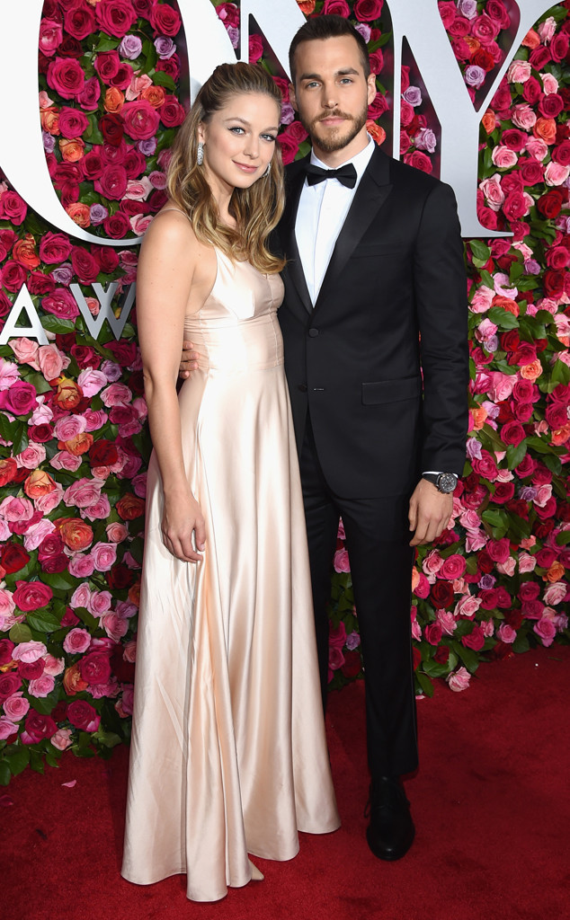 Melissa Benoist and Chris Wood from Tony Awards 2018: Red Carpet ...