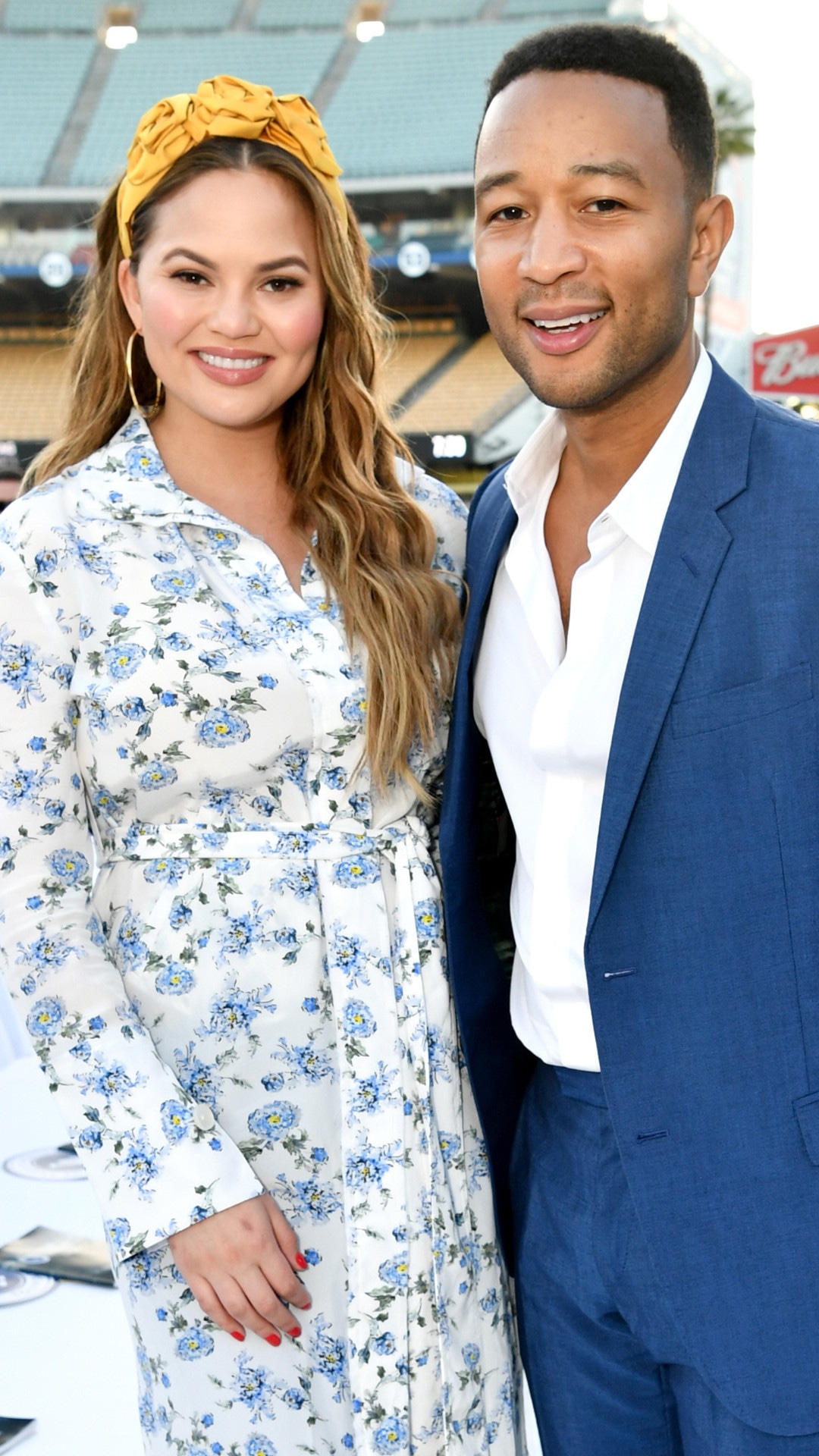 Chrissy Teigen, John Legend, Los Angeles Dodgers Foundation Blue Diamond Gala