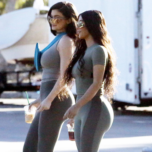 Kim Kardashian and Kylie Jenner Are Twinning in Spandex and Sunglasses