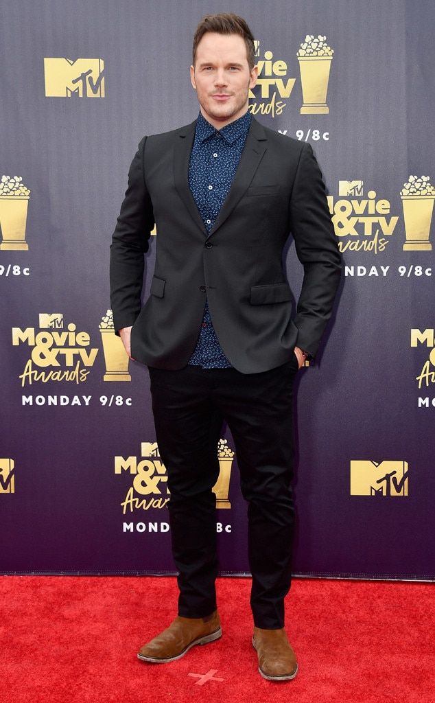 Chris Pratt from MTV Movie & TV Awards 2018 Red Carpet Fashion E! News