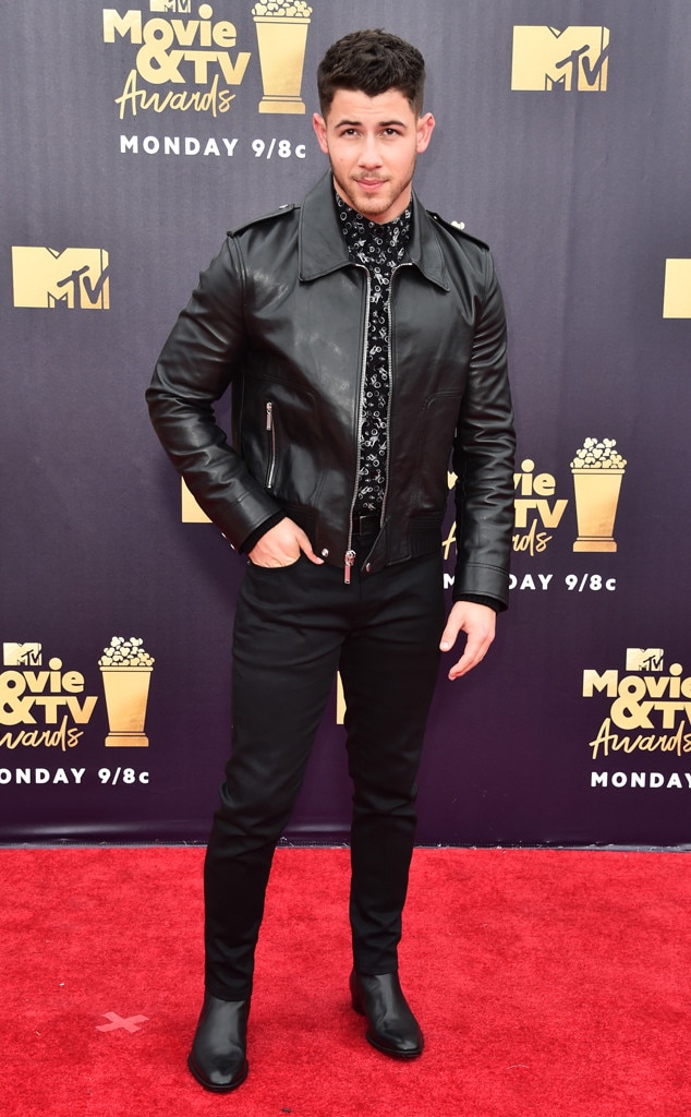 Nick Jonas from MTV Movie & TV Awards 2018 Red Carpet Fashion E! News