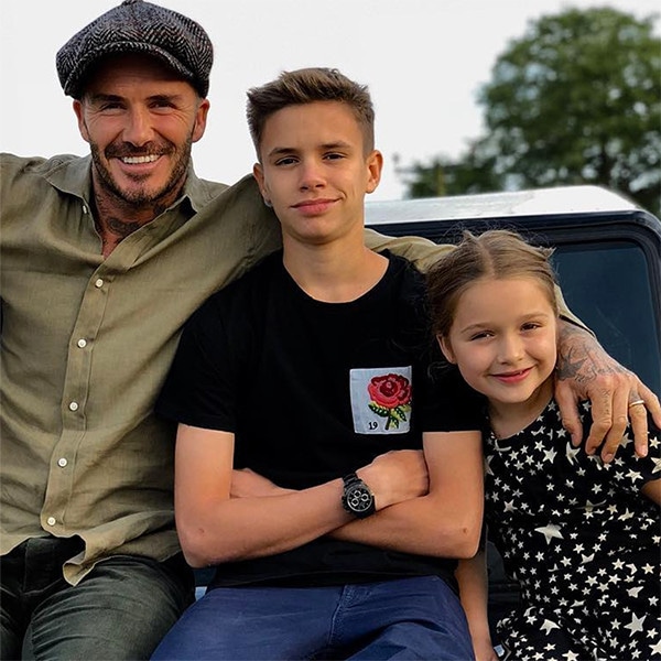 David Beckham, Romeo Beckham, Cruz Beckham, Harper Beckham, Father's Day 2018