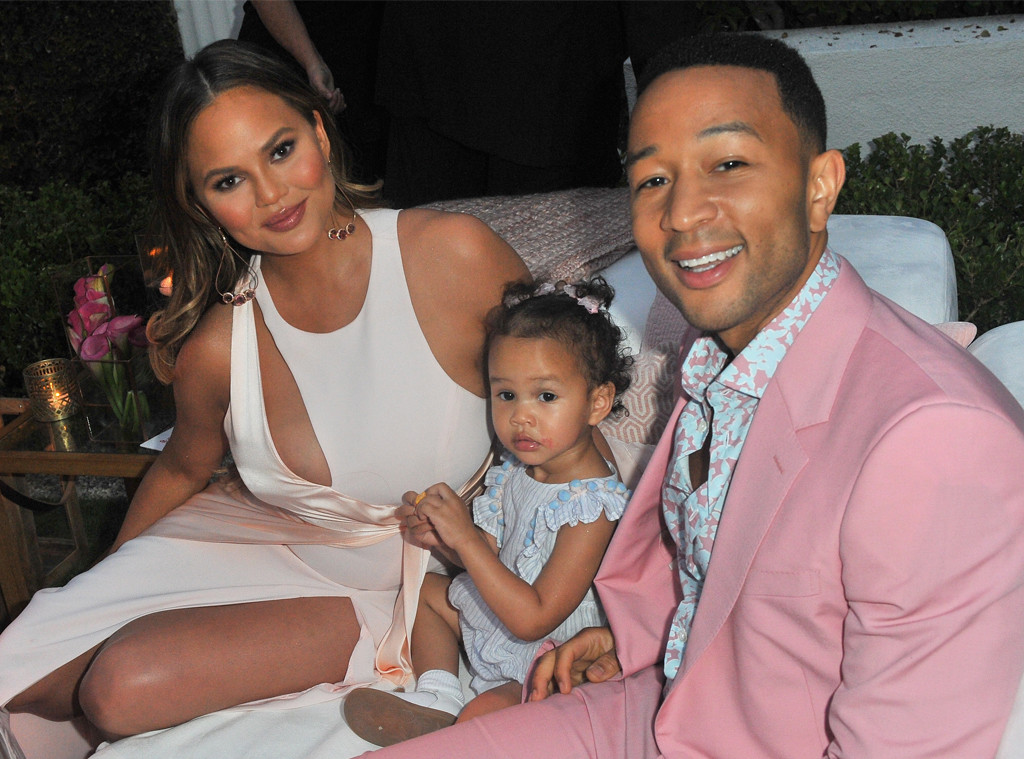 Chrissy Teigen and John Legend's Daughter, Luna, Threw Out the First Pitch  at a Baseball Game