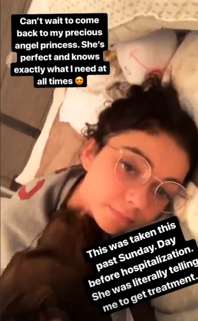 Sarah Hyland, Hospital