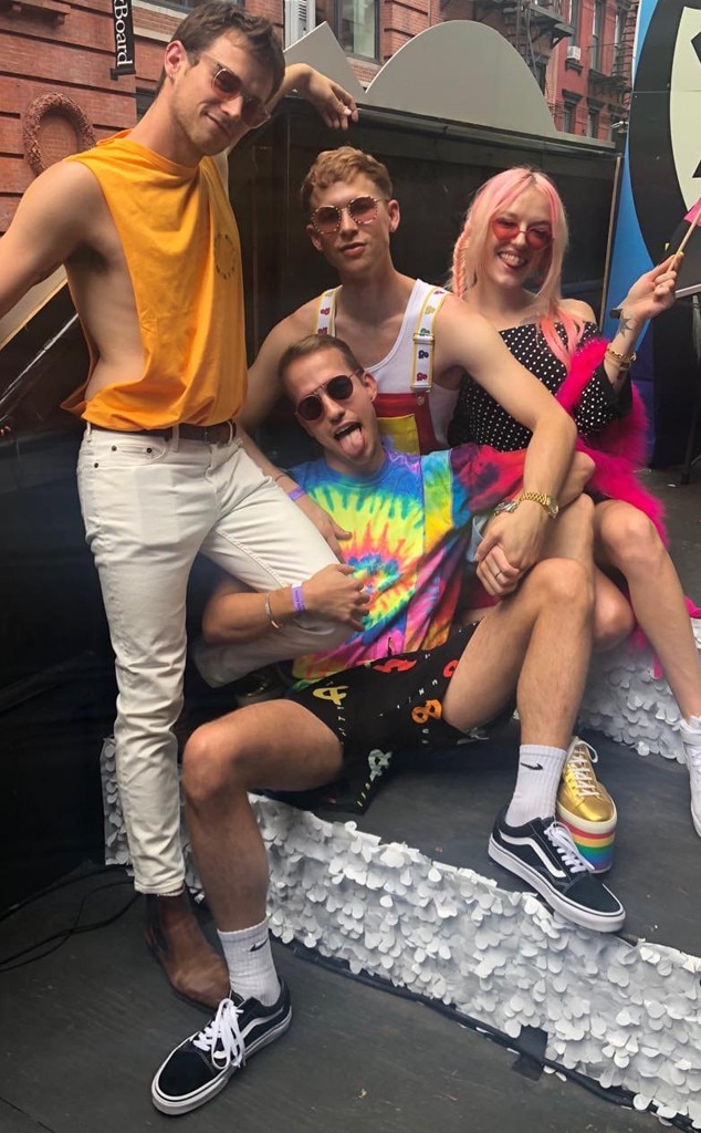 Brandon Flynn from Celebs at 2018 New York City LGBT Pride March | E! News