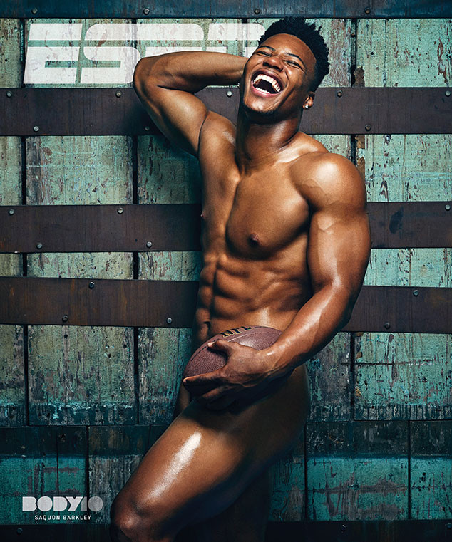 Saquon Barkley from Athletes Pose Nude for ESPN the Magazine's 2018