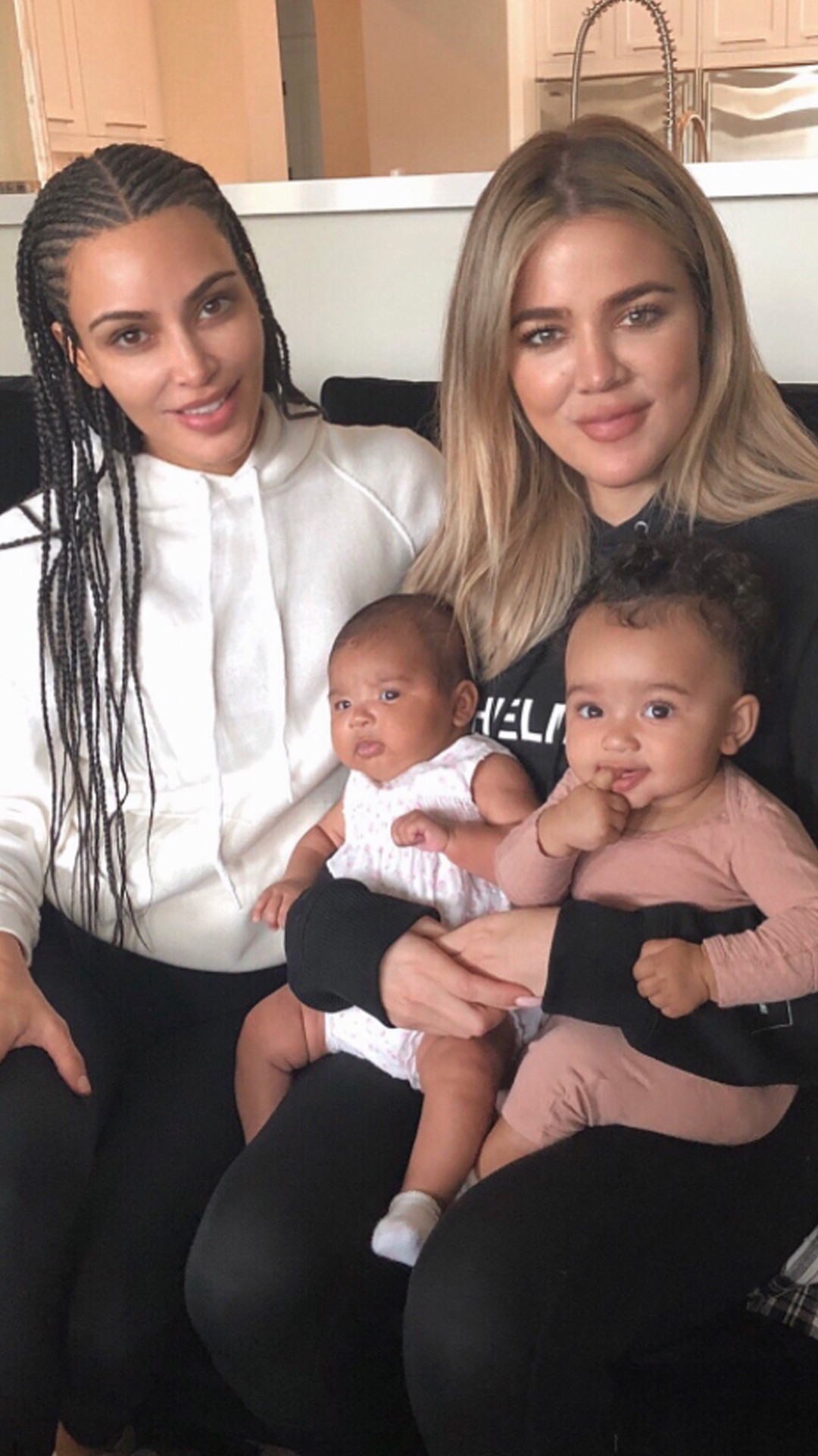 Kim Kardashian, Khloe Kardashian, True Thompson, Chicago West