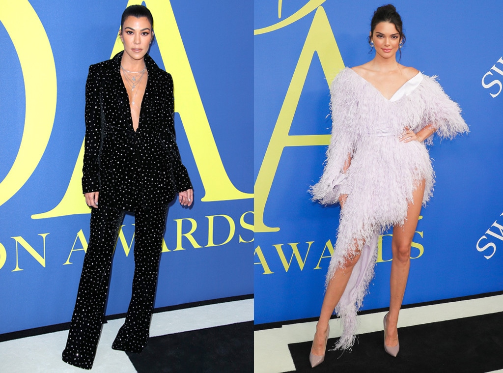 Kourtney Kardashian, Kendall Jenner, CFDA 2018