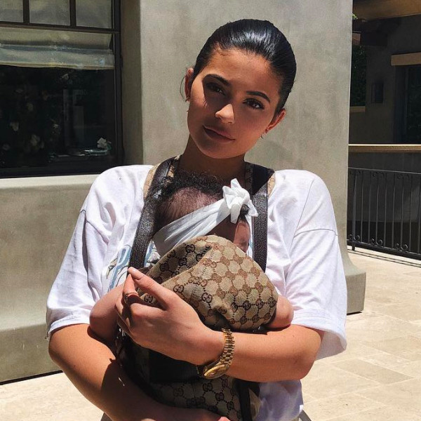 Kylie Jenner Carried Stormi In Gucci Baby Carrier To A Party Because, Sunday