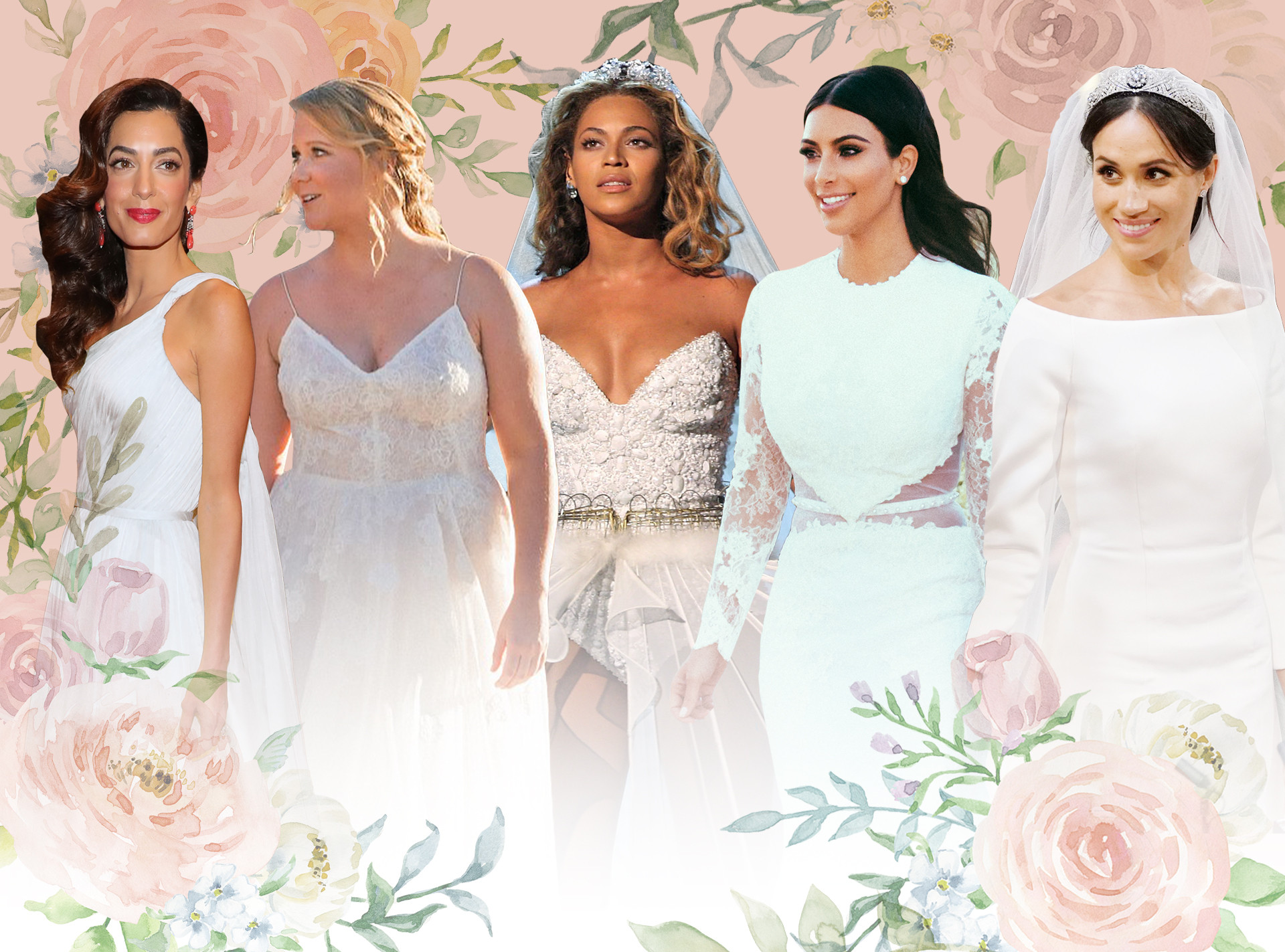 Bridal Quiz, Amal Clooney, Amy Schumer, Beyonce, Kim Kardashian, Meghan Markle