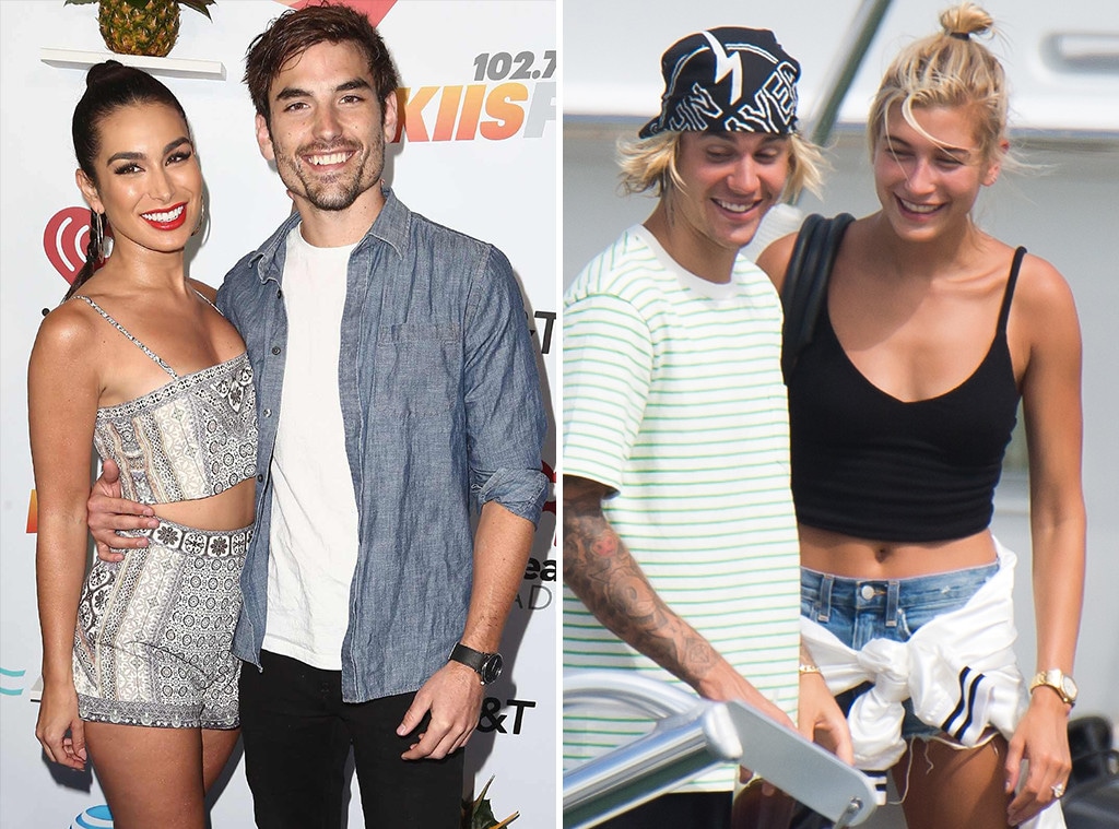 Ashley Iaconetti, Jared Haibon, Hailey Baldwin, Justin Bieber