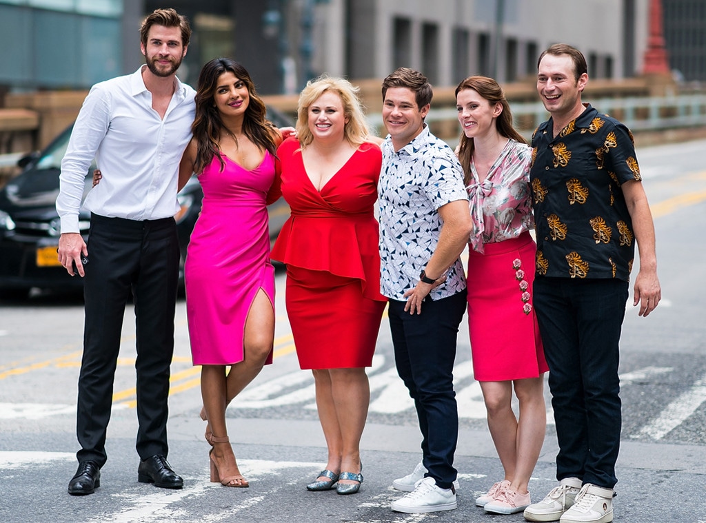 Liam Hemsworth, Priyanka Chopra, Rebel Wilson, Adam Devine, Isnt It Romantic Filming