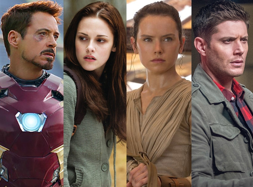Robert Downey Jr, Iron Man, Kristen Stewart, Twilight, Daisy Ridley, Star Wars, Jensen Ackles, Supernatural, Comic Con 