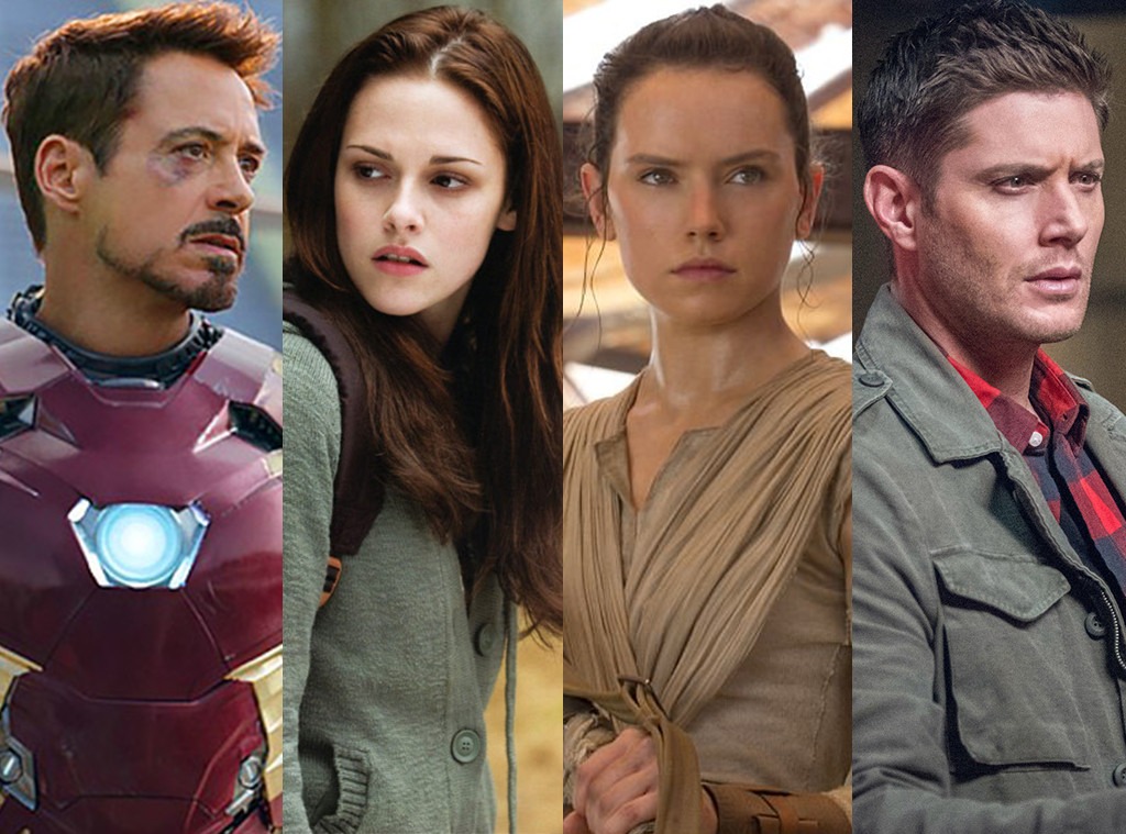 Robert Downey Jr, Iron Man, Kristen Stewart, Twilight, Daisy Ridley, Star Wars, Jensen Ackles, Supernatural, Comic Con