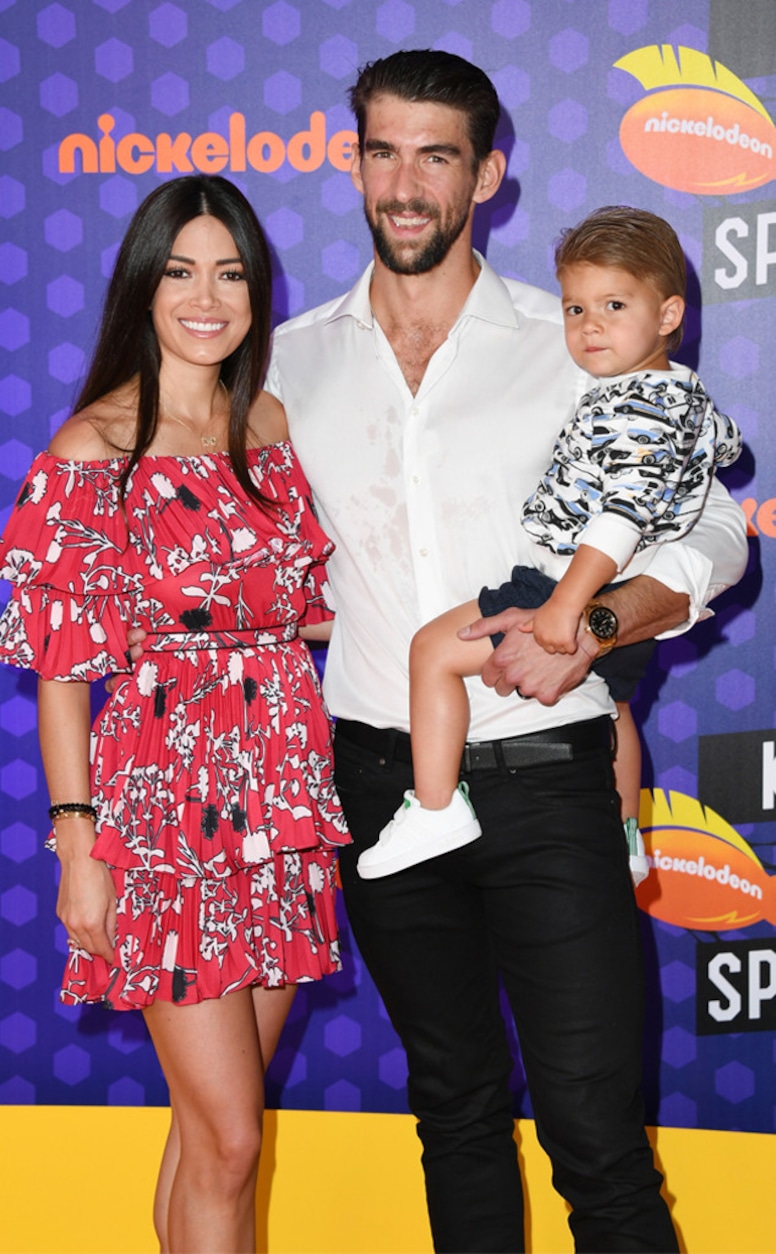 Michael Phelps, Nicole Johnson, Boomer Phelps, Nickelodeon Kids' Choice Sports 2018