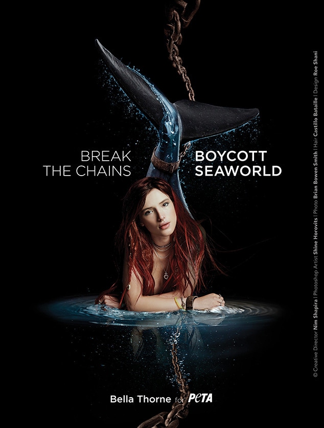 Bella Thorne, Anti-Seaworld, PETA Ad